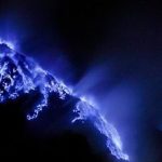 lava blu vulcano Kawah Ijen